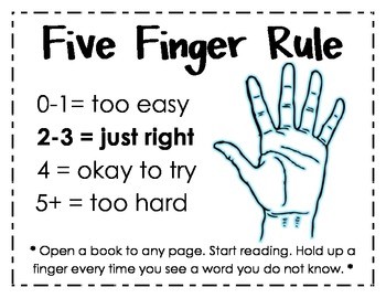 Reading - 5 finger rule