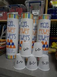Power Towers - great way to practice times tables and sight words