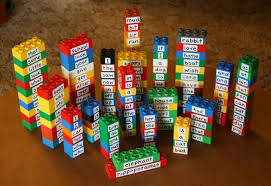 Duplo bricks- sight word tower or make simple sentences