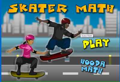 Skater math- online competitive games to help students over learn addition, subtraction etc