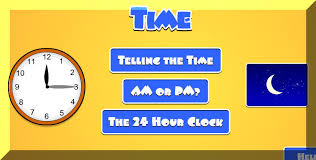 Telling the time- free online game